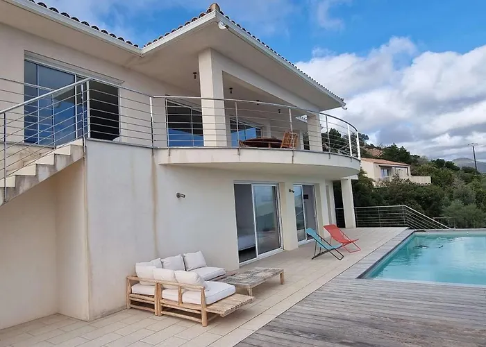 De Standing Piscine Chauffée Vue Corse Du Sud Villa Coti-Chiavari (Corsica)